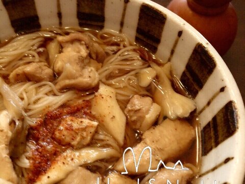 小腹すいたら簡単鶏肉入りにゅう麺